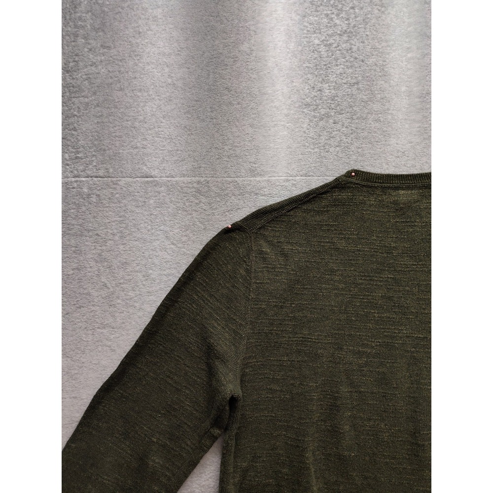 J Crew Men Sweaters L Green Crew Neck Pullover Long Sleeve Comfort Logo Casual - Picture 12 of 16
